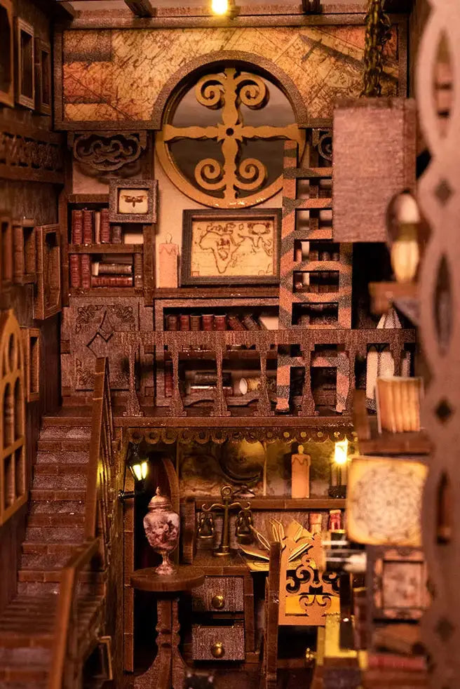 Scholar's Dream DIY Book Nook Kit with LED Light Model to assemble