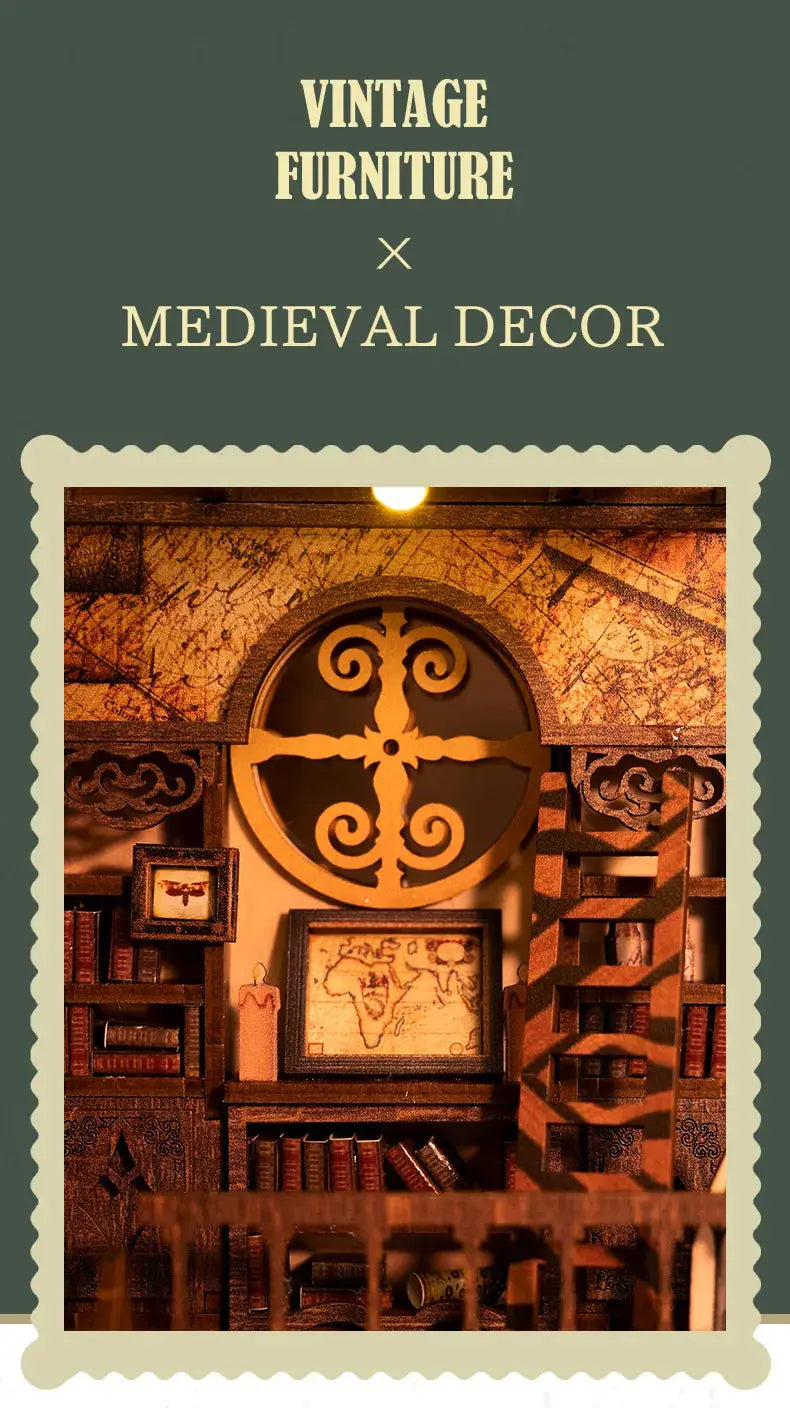 Scholar's Dream DIY Book Nook Kit with LED Light Model to assemble