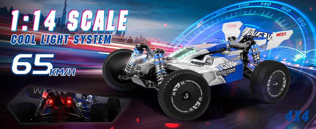WLtoys144011 1/14 4WD RC Cars for Adults , Max 43 Mph Off-road Fast RC Car,Upgraded version(144001V2) ,Suitable for Outdoors Model to assemble