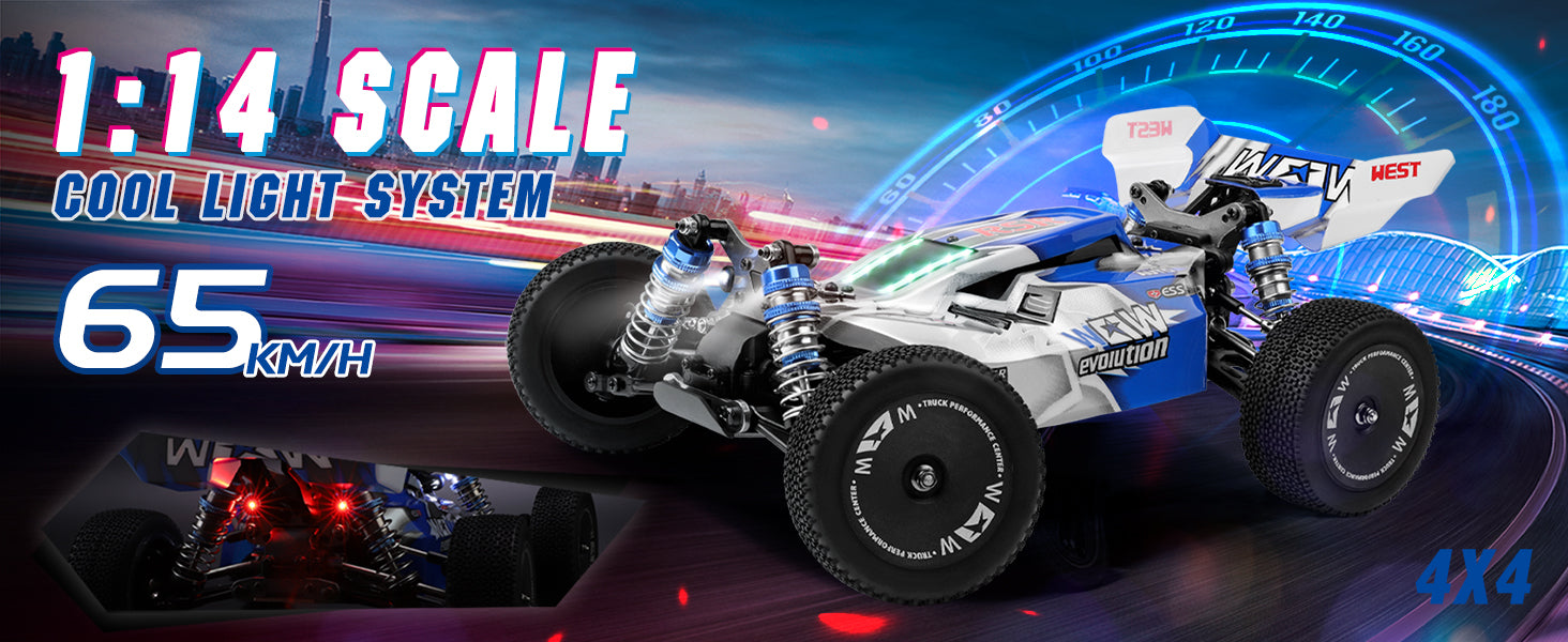 WLtoys144011 1/14 4WD RC Cars for Adults , Max 43 Mph Off-road Fast RC Car,Upgraded version(144001V2) ,Suitable for Outdoors Model to assemble