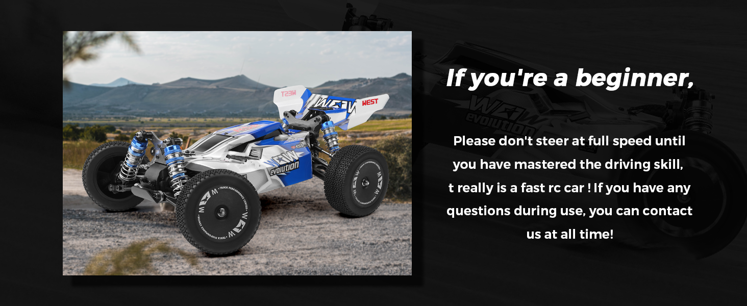 WLtoys144011 1/14 4WD RC Cars for Adults , Max 43 Mph Off-road Fast RC Car,Upgraded version(144001V2) ,Suitable for Outdoors Model to assemble