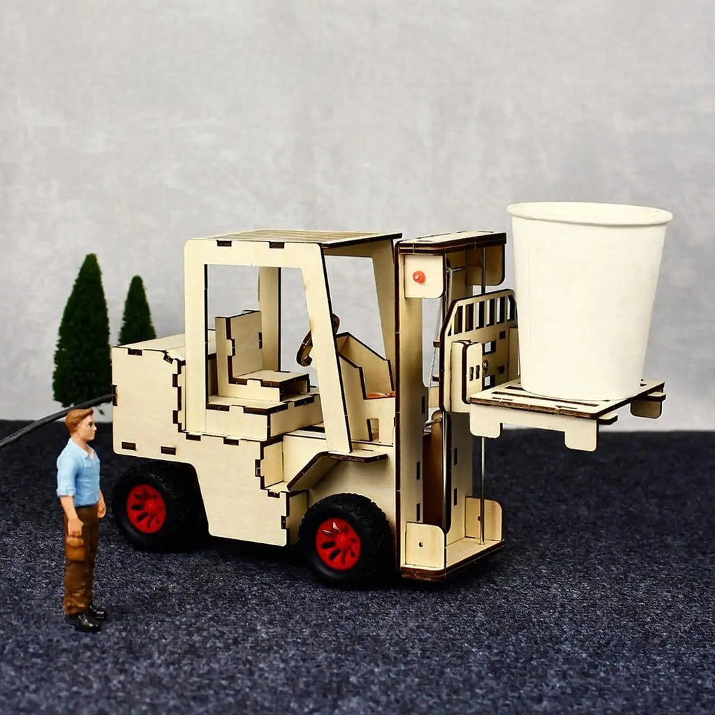 Forklift Wooden Model Kits Remote Control - Model to assemble
