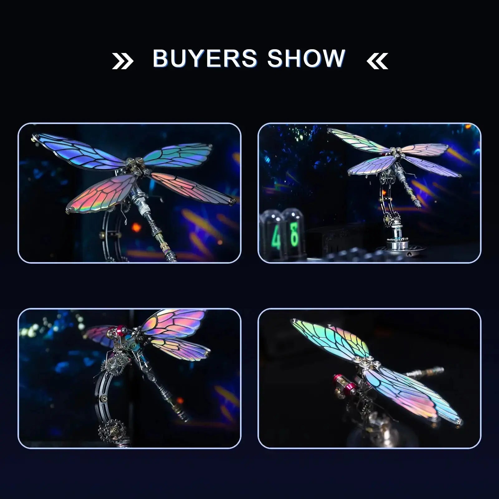 Cyberpunk Dragonfly 3D Metal Puzzle Model to assemble