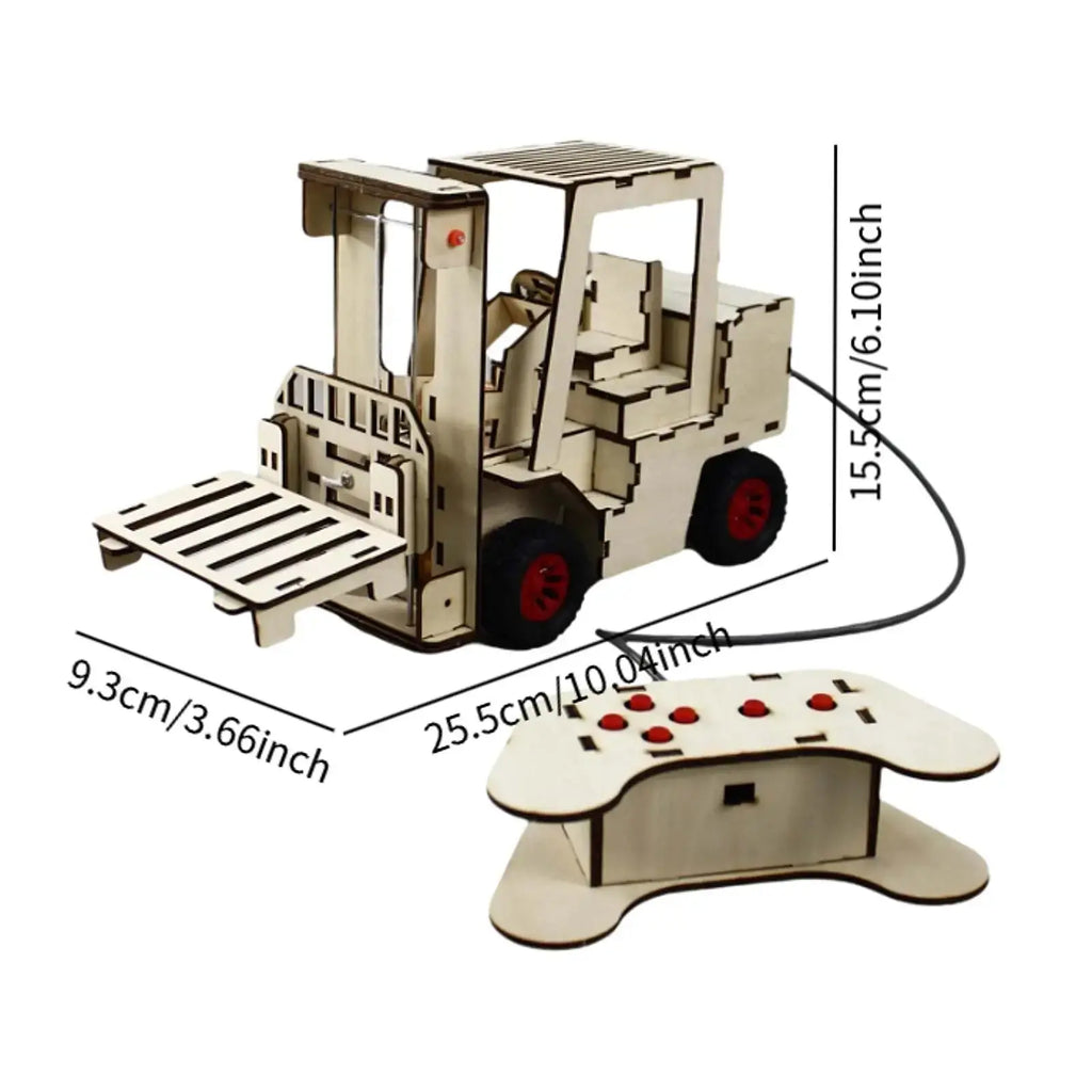 Forklift Wooden Model Kits Remote Control - Model to assemble
