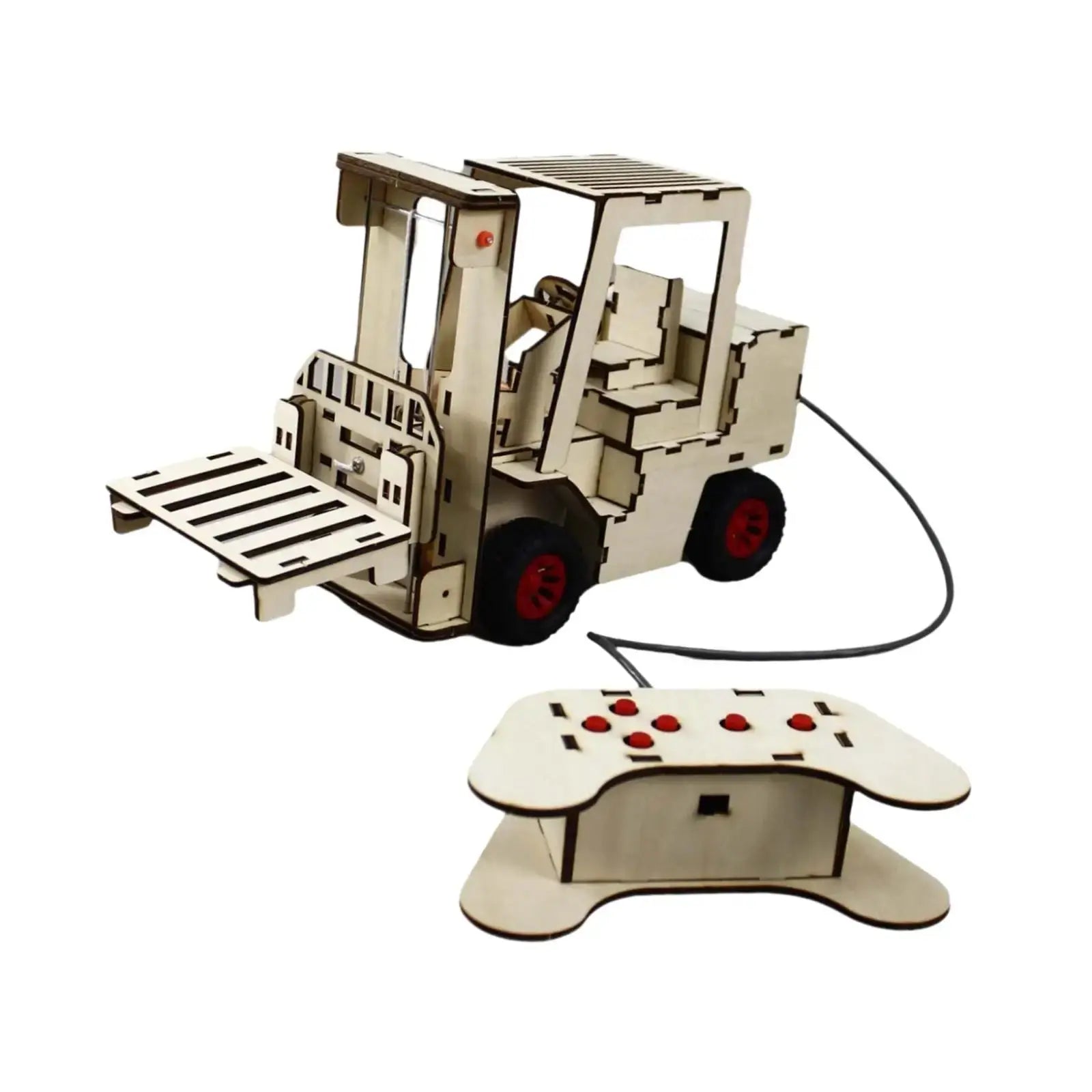 Forklift Wooden Model Kits Remote Control - Model to assemble