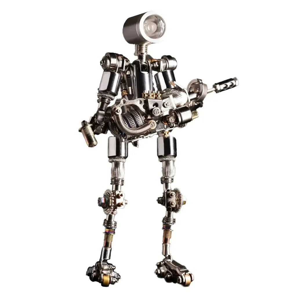 Metal Mechanical Robot Model Kit with LED Light