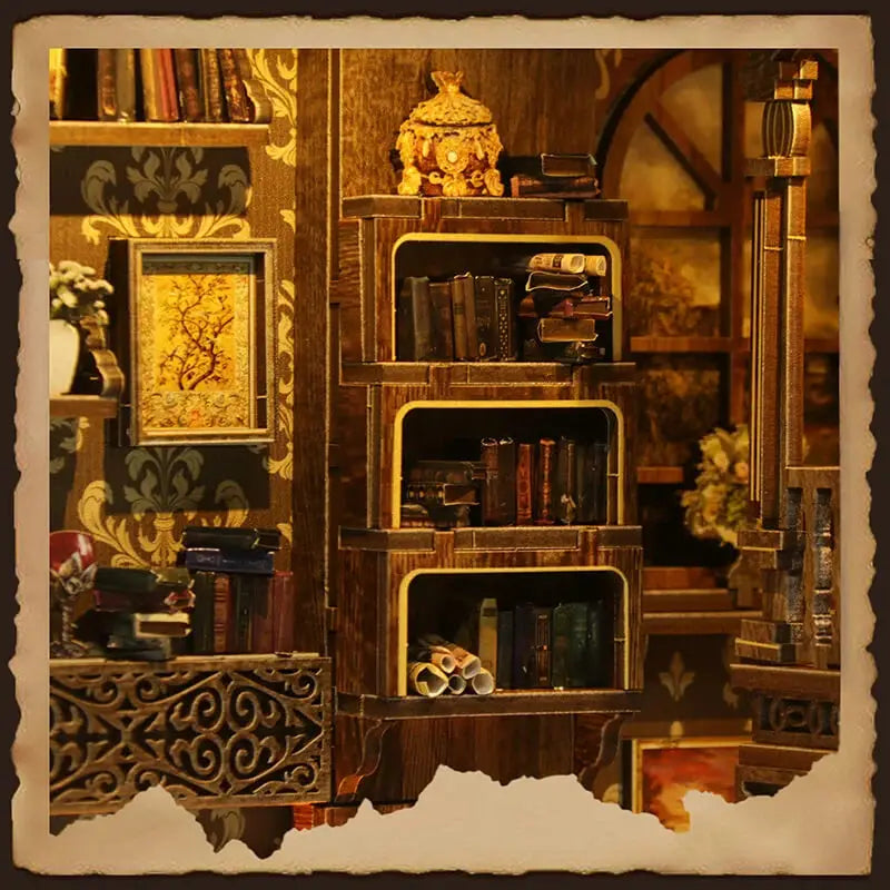 Ancient Book Room DIY Book Nook Model to assemble