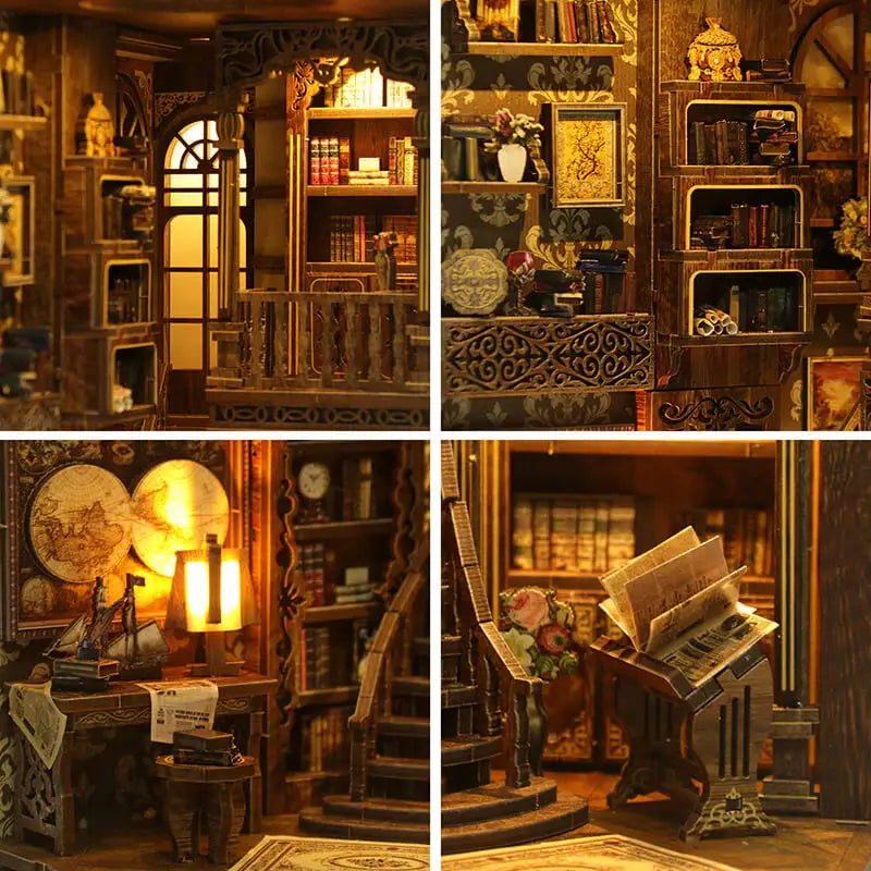 Ancient Book Room DIY Book Nook Model to assemble