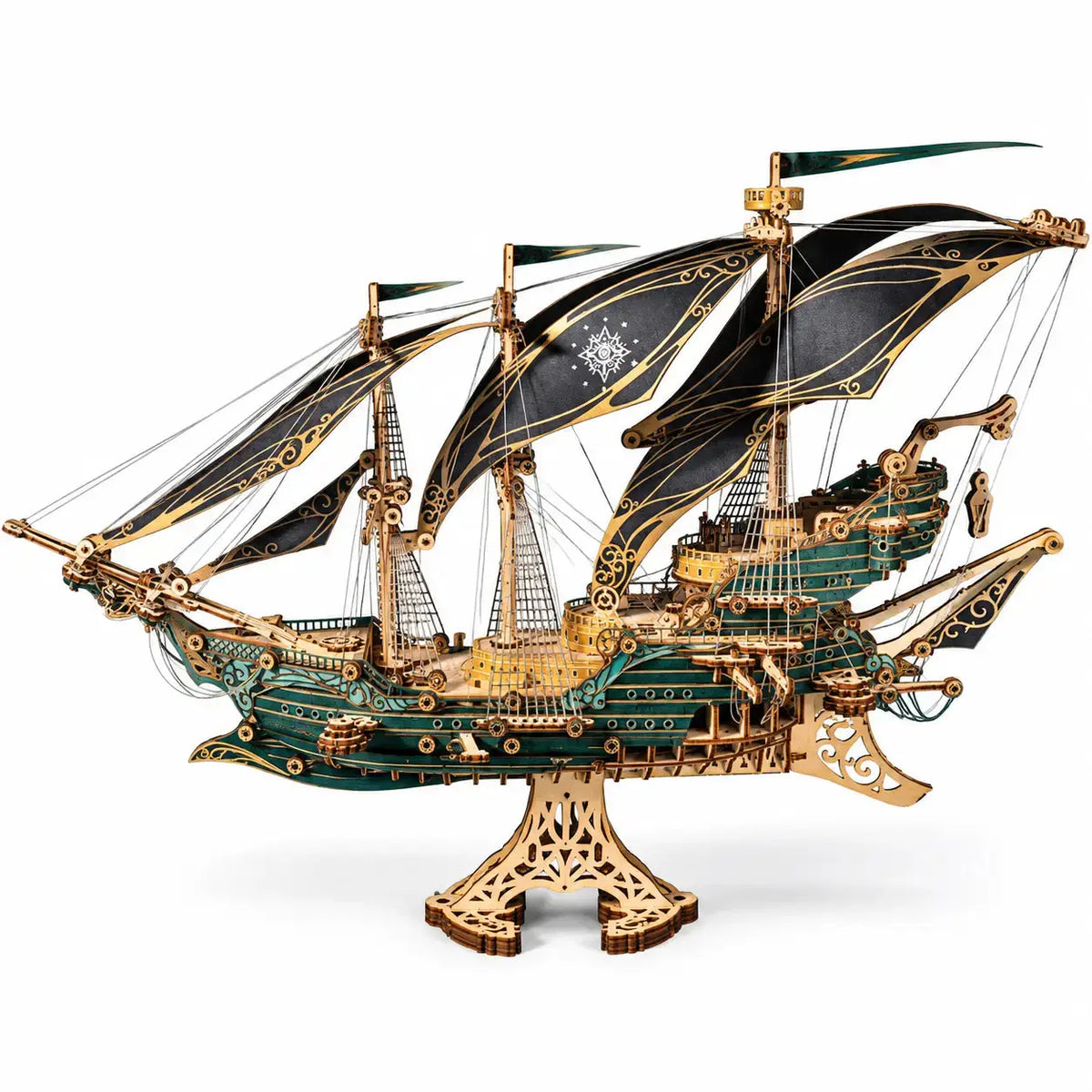 Steampunk Pirate Airship – 3D Wooden Puzzle