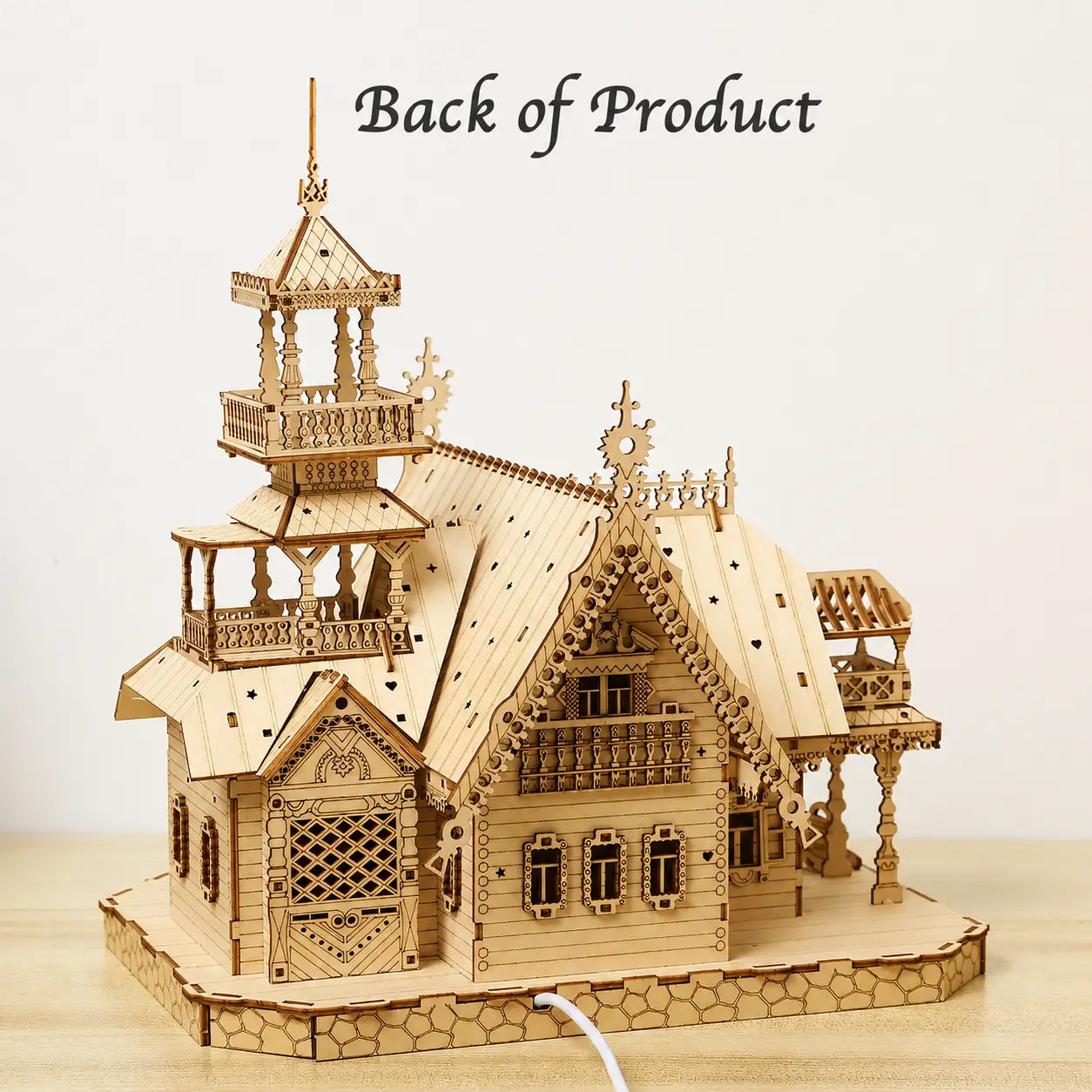 3D Wooden Puzzle Villa House Royal Castle with Light Assembly