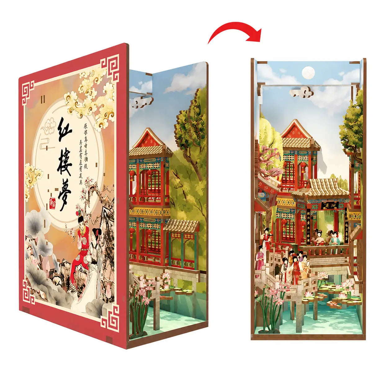 House of Falling Cherry Blossoms and Other Themed Book Nooks