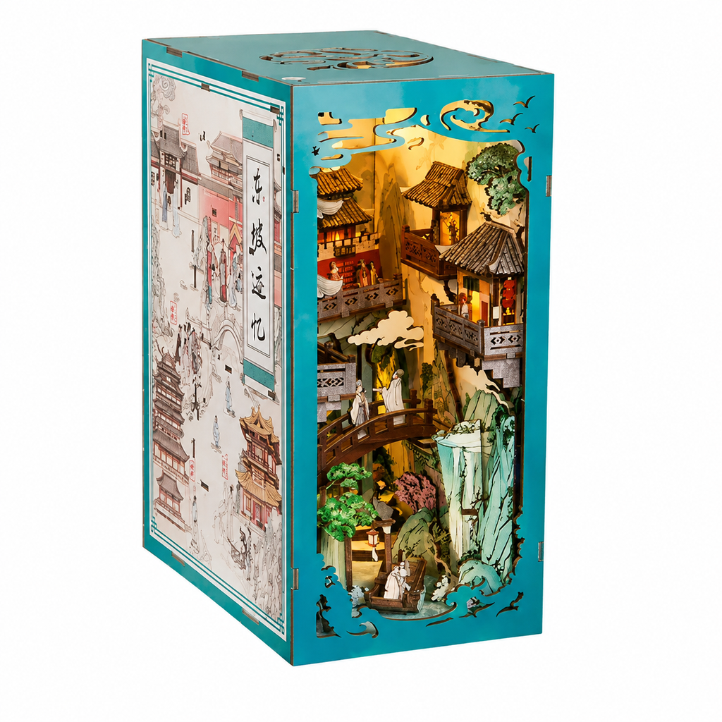 Su Dongpo Antiquity Chinese Style Book Nook Model to assemble