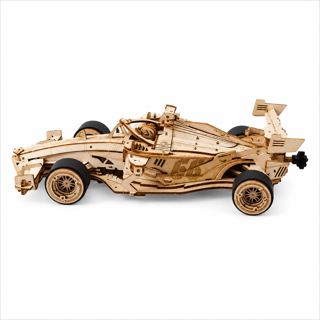 F1 Racing Car Mechanical Wooden Model Kit Model to assemble