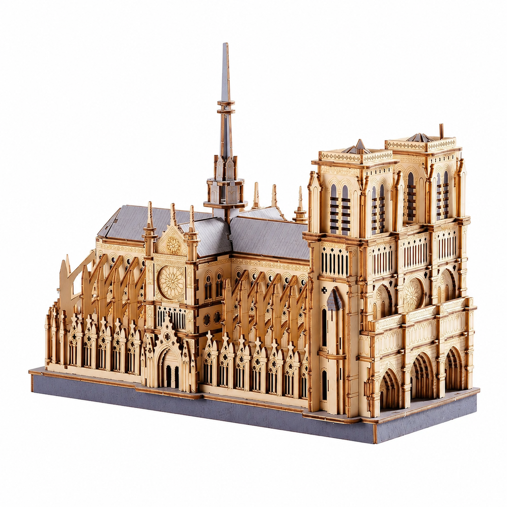 Notre-Dame de Paris Cathedral DIY Wooden Model Kit Model to assemble
