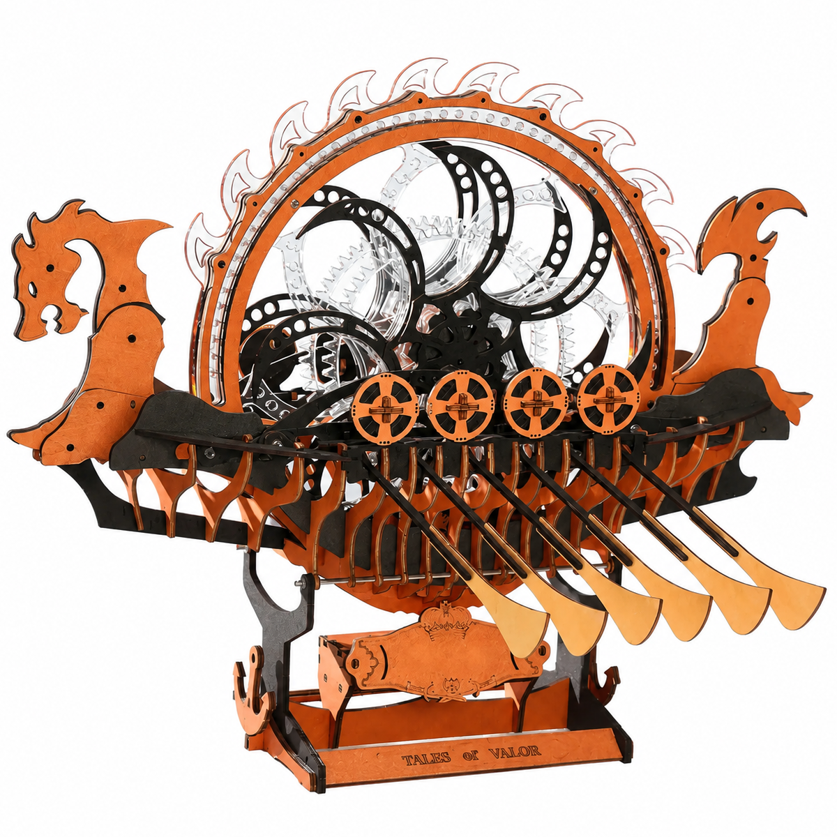Viking Dragon Ship Mechanical Wooden Model Kit Model to assemble