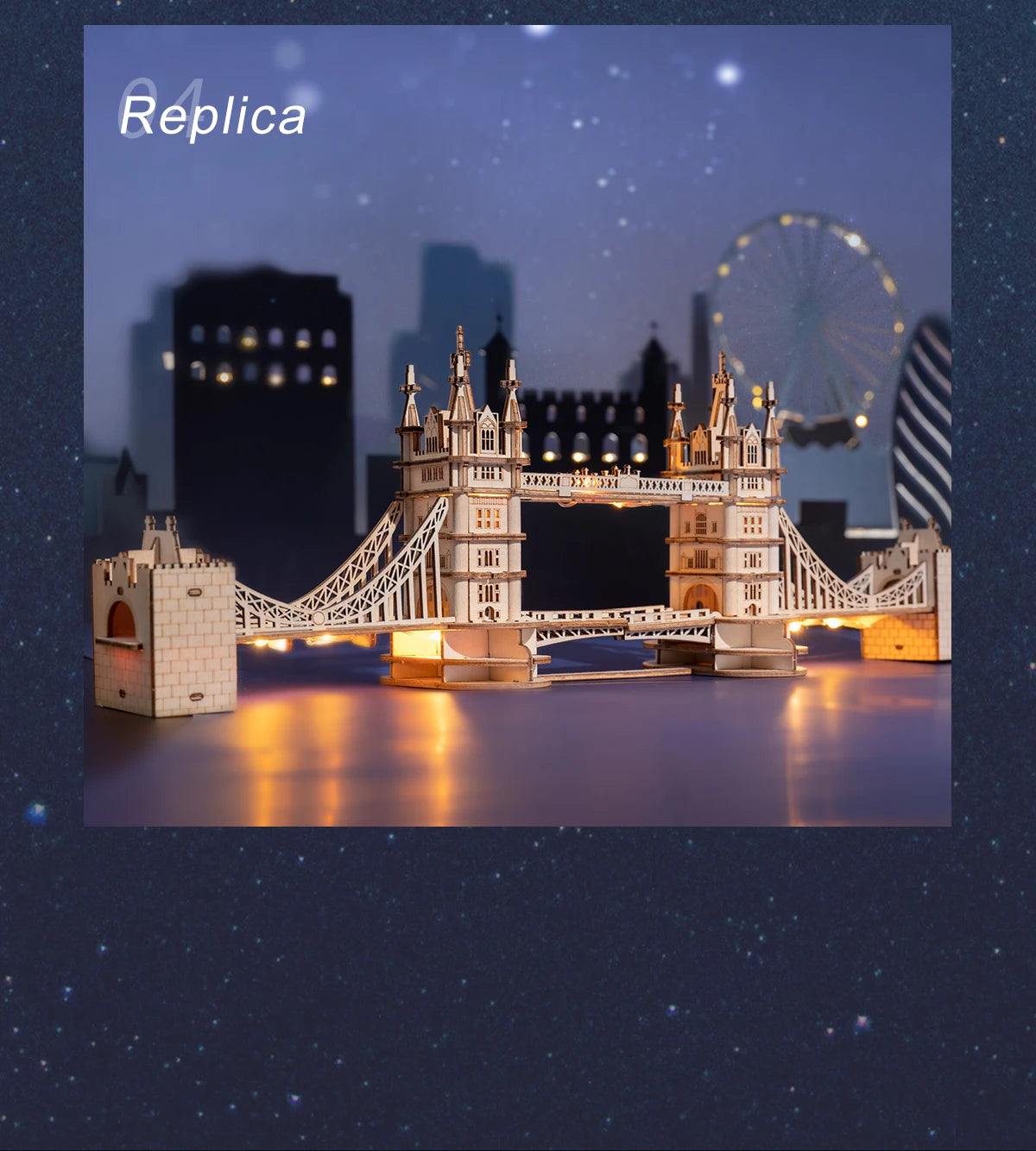 Tower Bridge & Big Ben with light