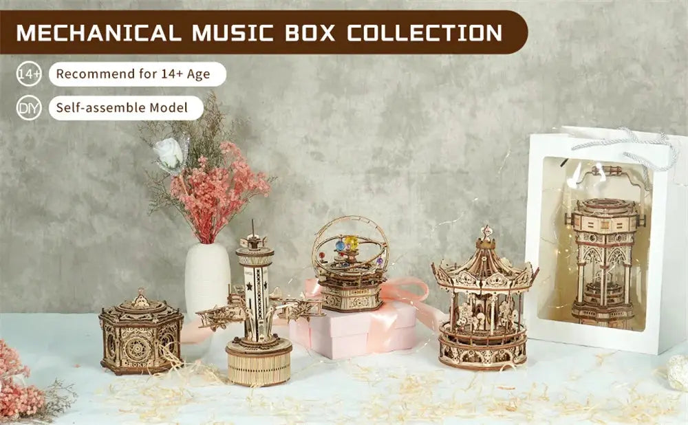 Airplane Control Tower Musical Box Model Kit to Build - Model to assemble
