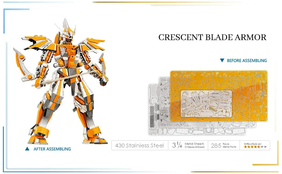 Crescent Blade Armor 3D Metal Puzzle - Model to assemble