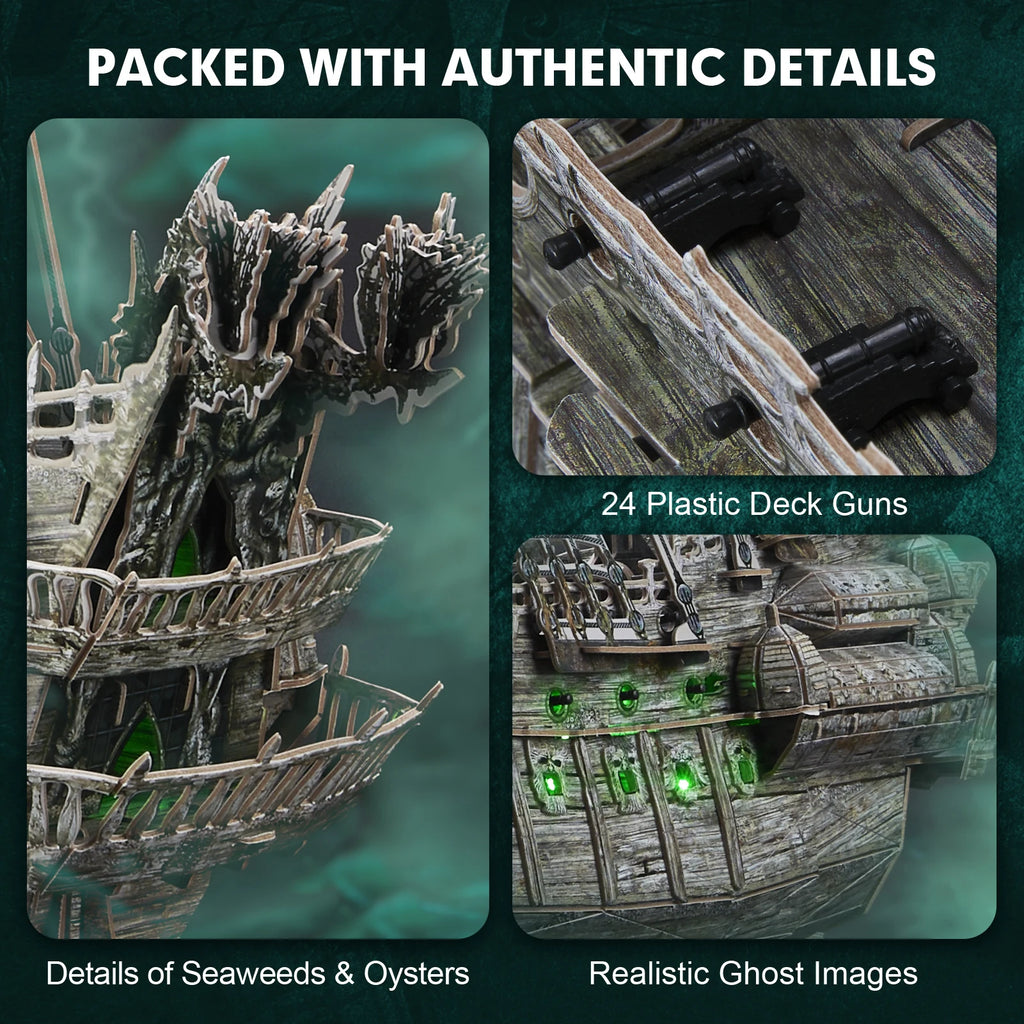 Green LED Flying Dutchman Pirate Ship