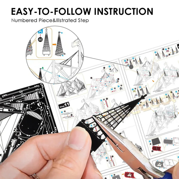 Black Pearl Model Metal Model to assemble