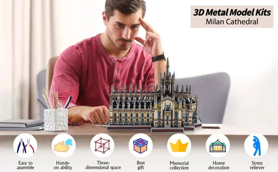 Milan Cathedral Building Metal Model Kit - Model to assemble