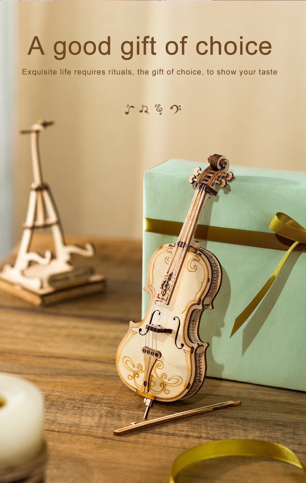Musical Instruments : Saxophone, Drum, Accordion, Cello - Model to assemble