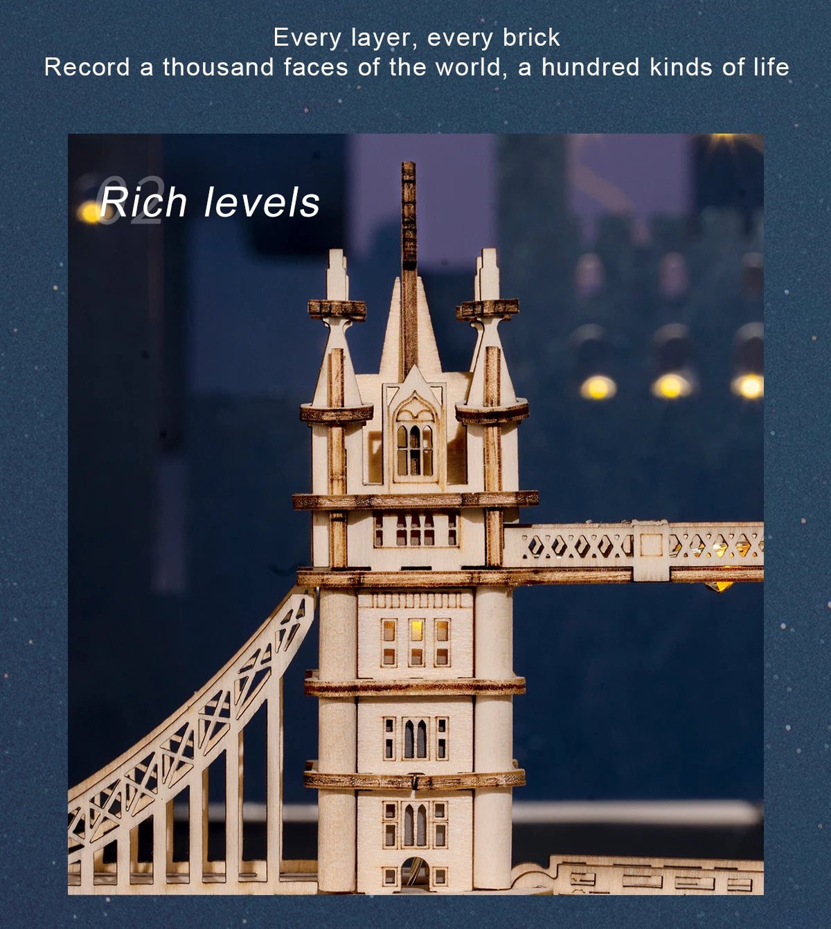 Tower Bridge & Big Ben with light