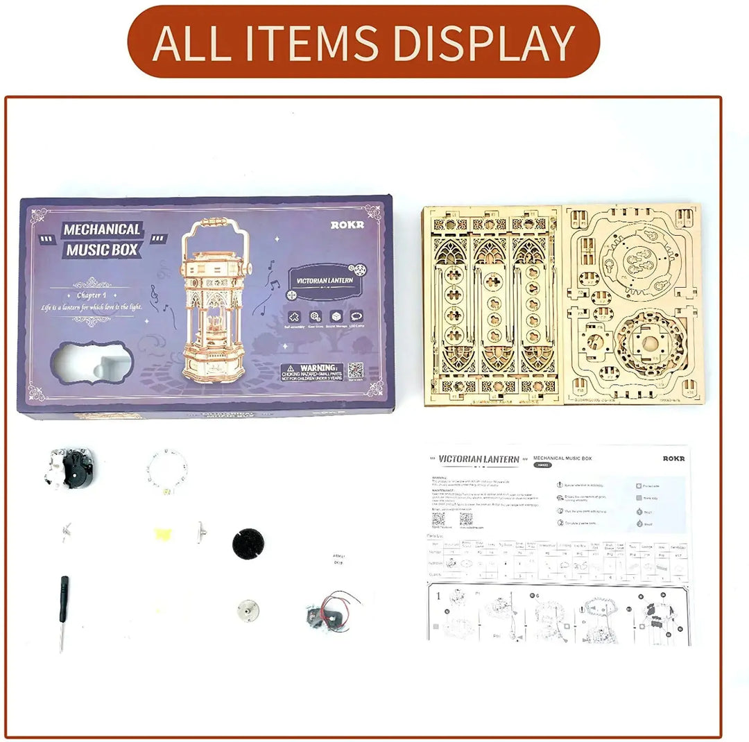 Starry Night Rotatable Assembly Music Box Educational - Model to assemble