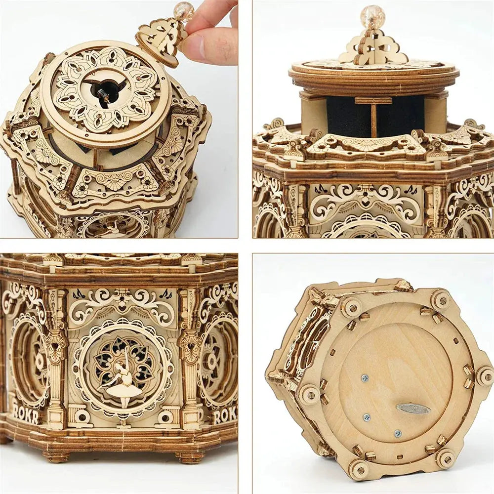 Mechanical Music Box Wooden Model Kit - Model to assemble