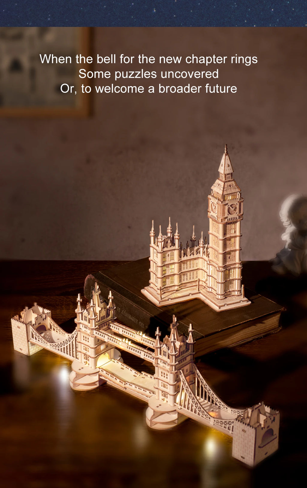 Tower Bridge & Big Ben with light