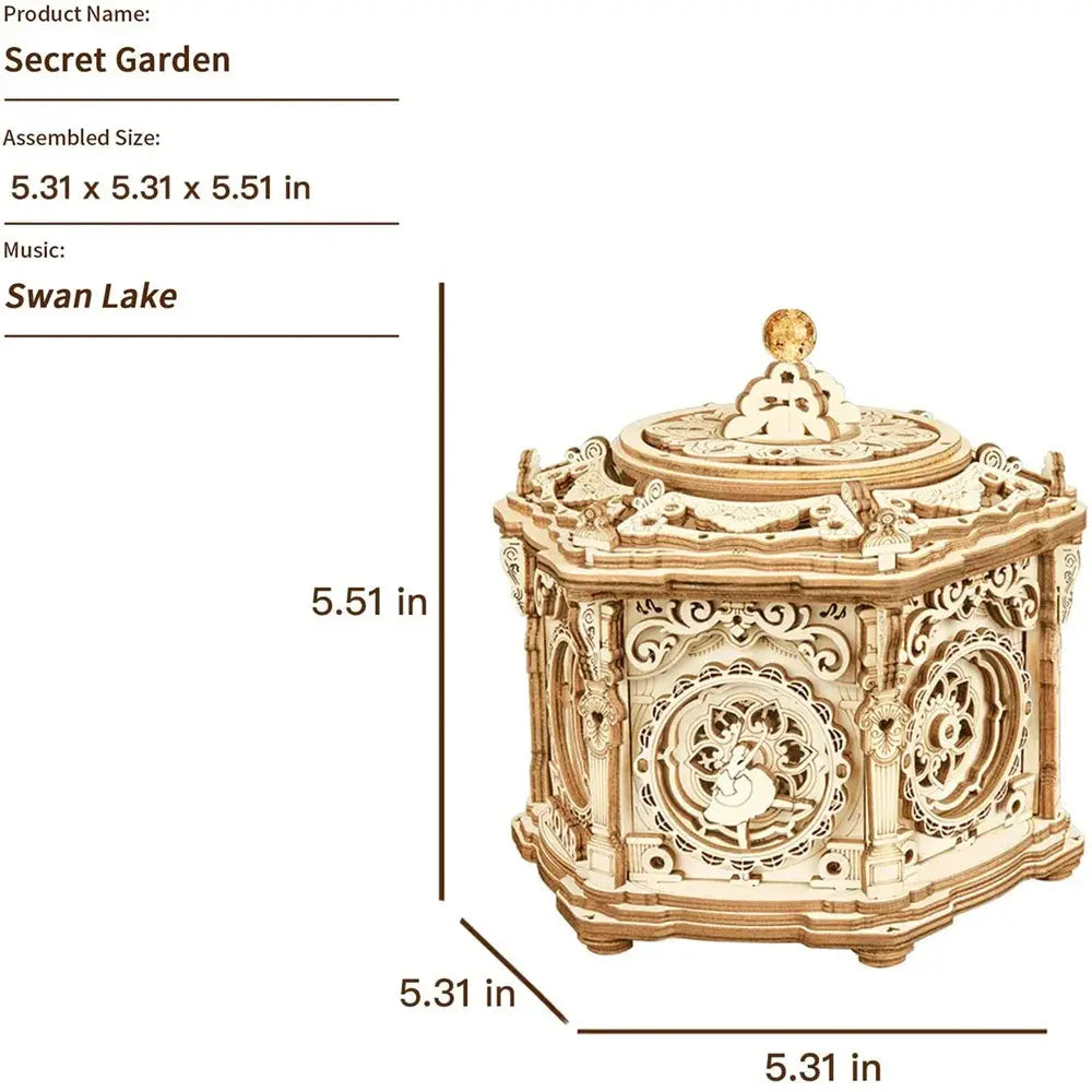 Mechanical Music Box Wooden Model Kit - Model to assemble