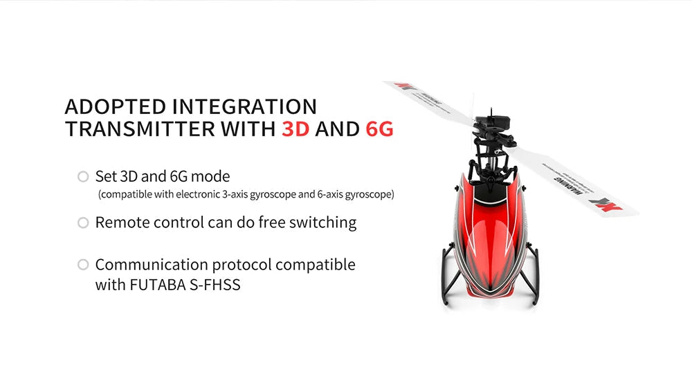 Wltoys XK K110S 6CH 3D 6G System Remote Control Toy Brushless Motor 2.4G RC Helicopter BNF/RTF Compatible With FUTABA S-FHSS Model to assemble
