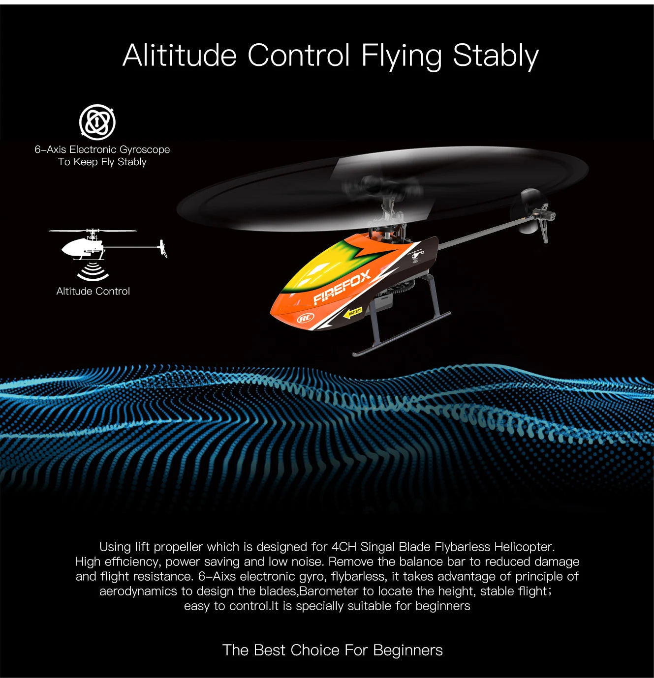 Beginner RTF Automatic Stable RC Helicopter 2.4G 4 Channel Single Propeller Without Aileron E129 C129 Durable Long Flight Time Model to assemble