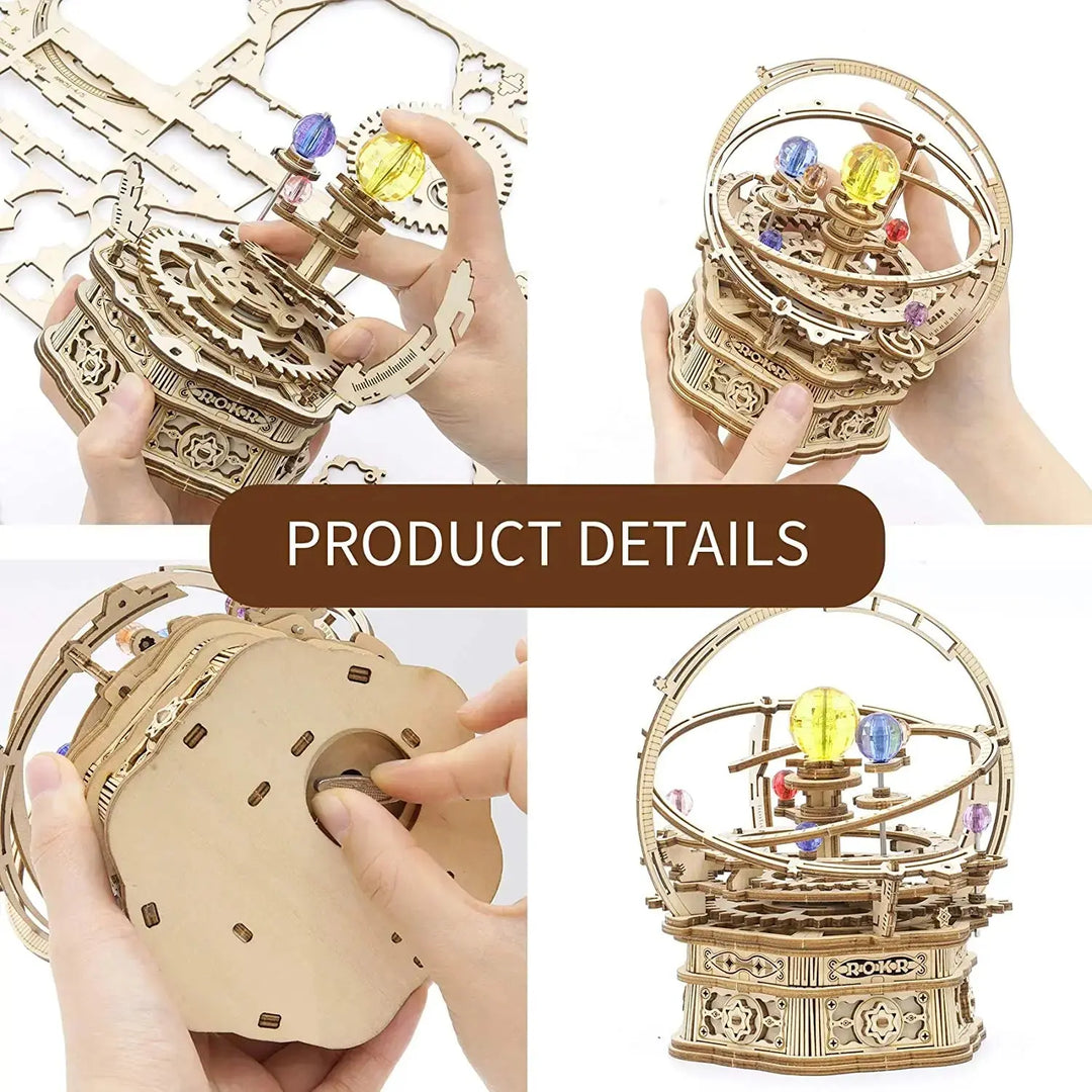 Starry Night Rotatable Assembly Music Box Educational - Model to assemble