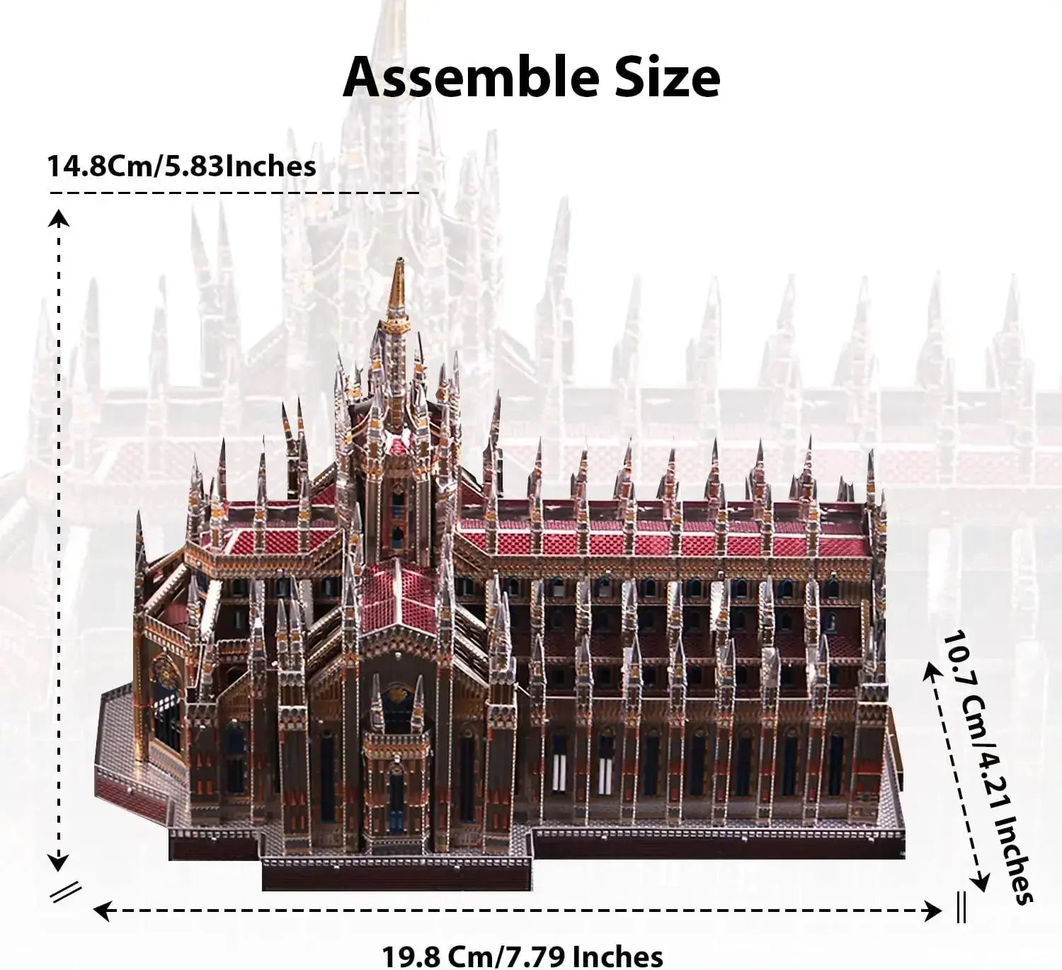 Milan Cathedral Building Metal Model Kit - Model to assemble