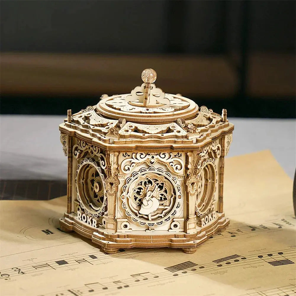 Mechanical Music Box Wooden Model Kit - Model to assemble