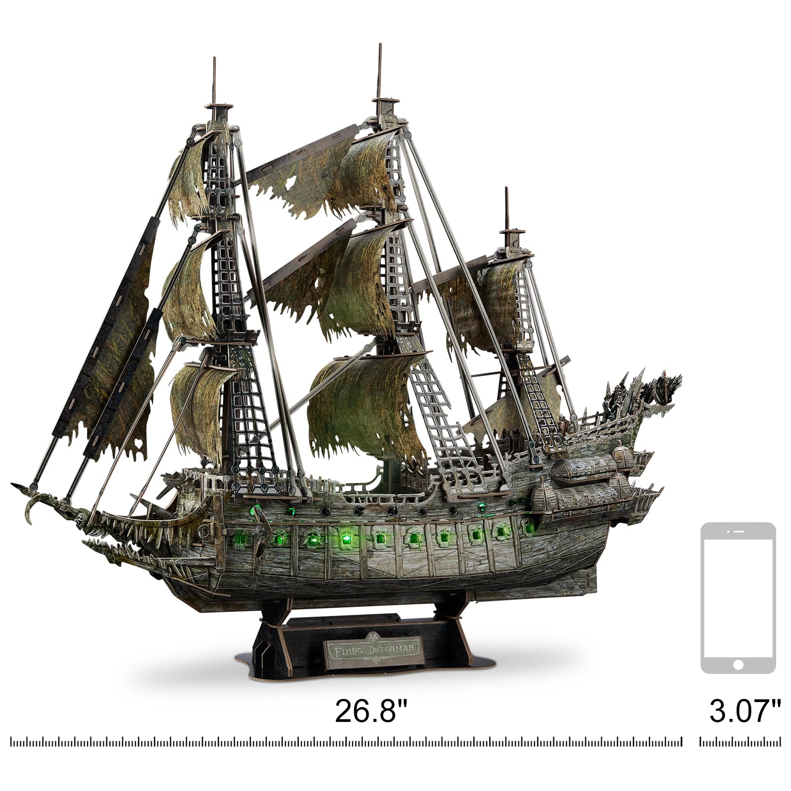 Green LED Flying Dutchman Pirate Ship