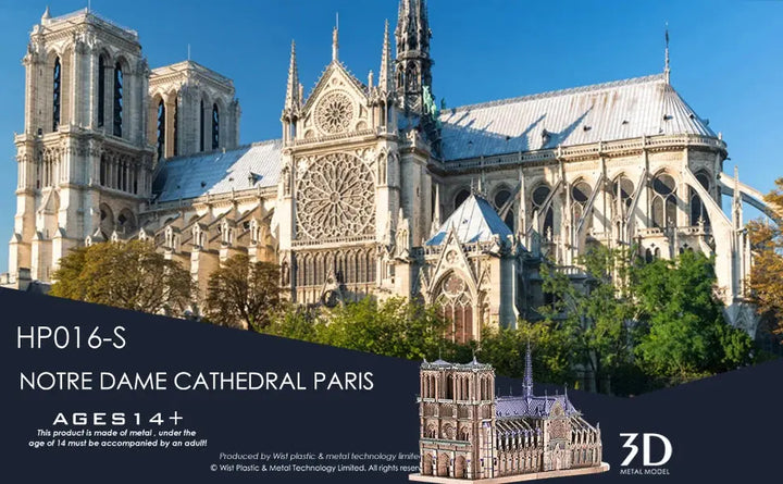 Notre Dame Cathedral Paris Metal Model to assemble