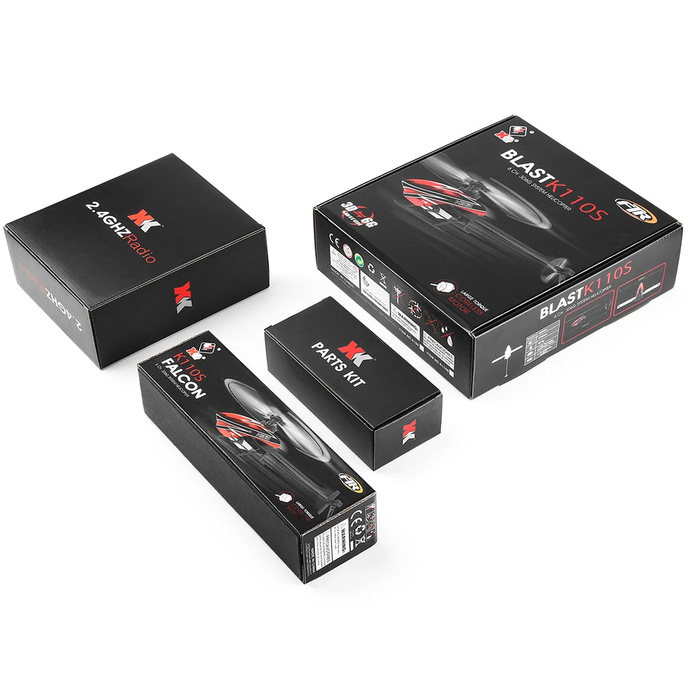 Wltoys XK K110S 6CH 3D 6G System Remote Control Toy Brushless Motor 2.4G RC Helicopter BNF/RTF Compatible With FUTABA S-FHSS Model to assemble