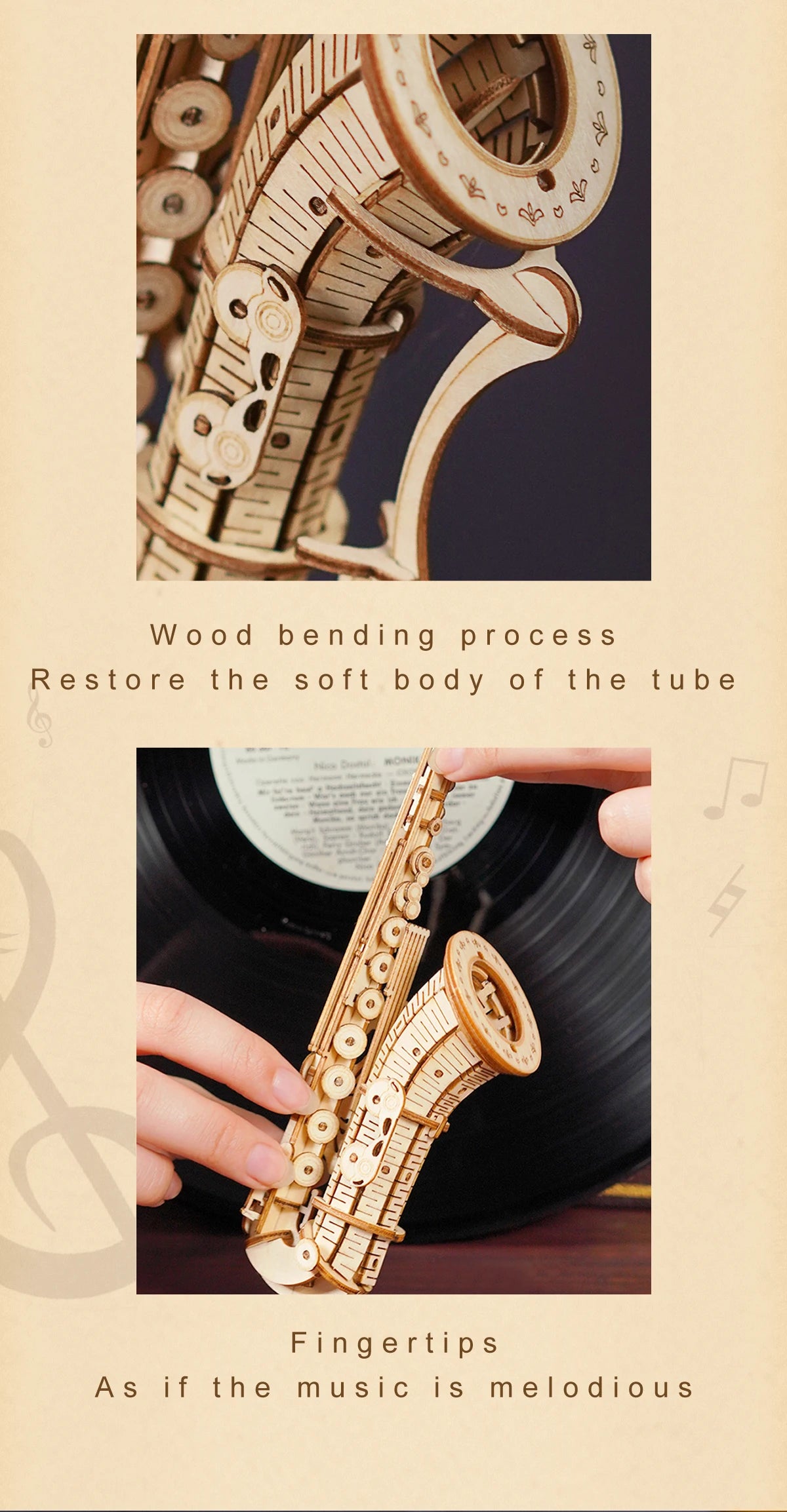 Musical Instruments : Saxophone, Drum, Accordion, Cello - Model to assemble