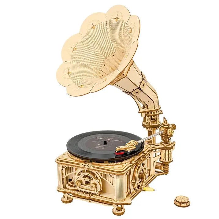 Classic Gramophone Wooden Musical Model Kits Model to assemble