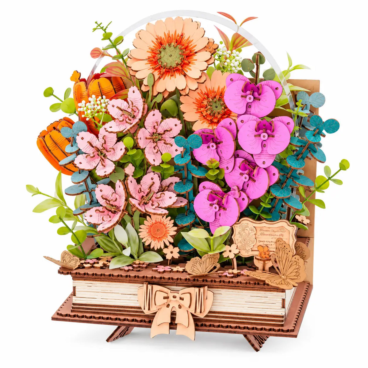 Wooden Blooming Book 3D Puzzle