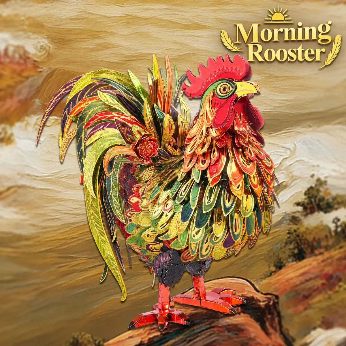 Morning Rooster 3D Metal Model Kit