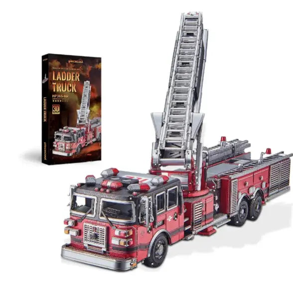 Ladder Fire Truck 3D Metal Model Kit Model to assemble
