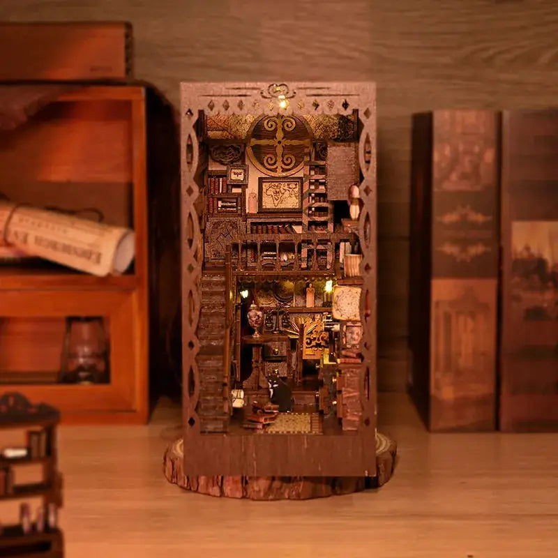Scholar's Dream DIY Book Nook Kit with LED Light Model to assemble