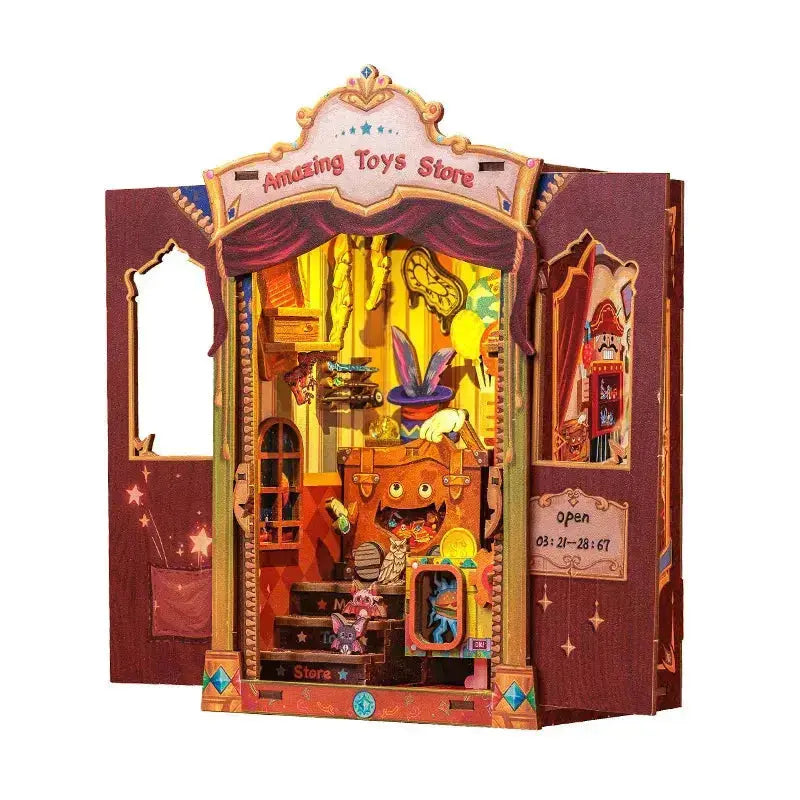 DIY Bookstore Book Nook with Light - Model to assemble