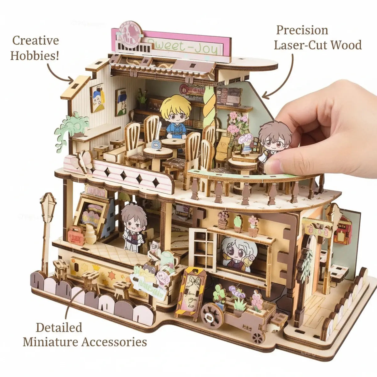 Sweet Shop Miniature House Kit Wooden - Model to assemble