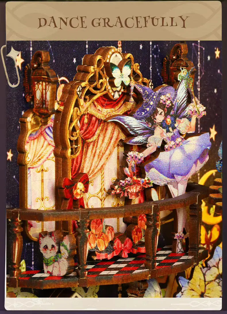 Fairy Garden Sanctuary DIY Book Nook Kit Model to assemble