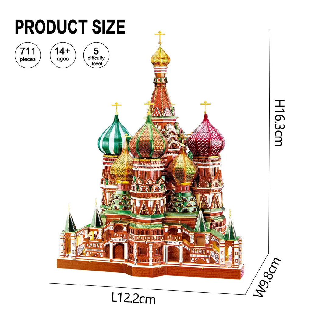 Saint Basil's Cathedral 3D Metal Puzzle - Model to assemble