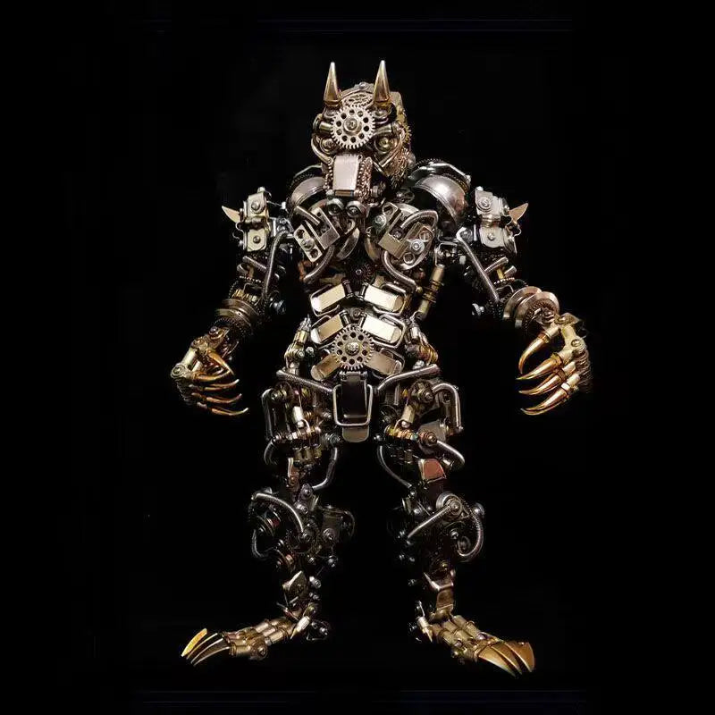 Robot werewolf handmade 3d three-dimensional metal assembly model building blocks puzzle war wolf boy's day gift Model to assemble